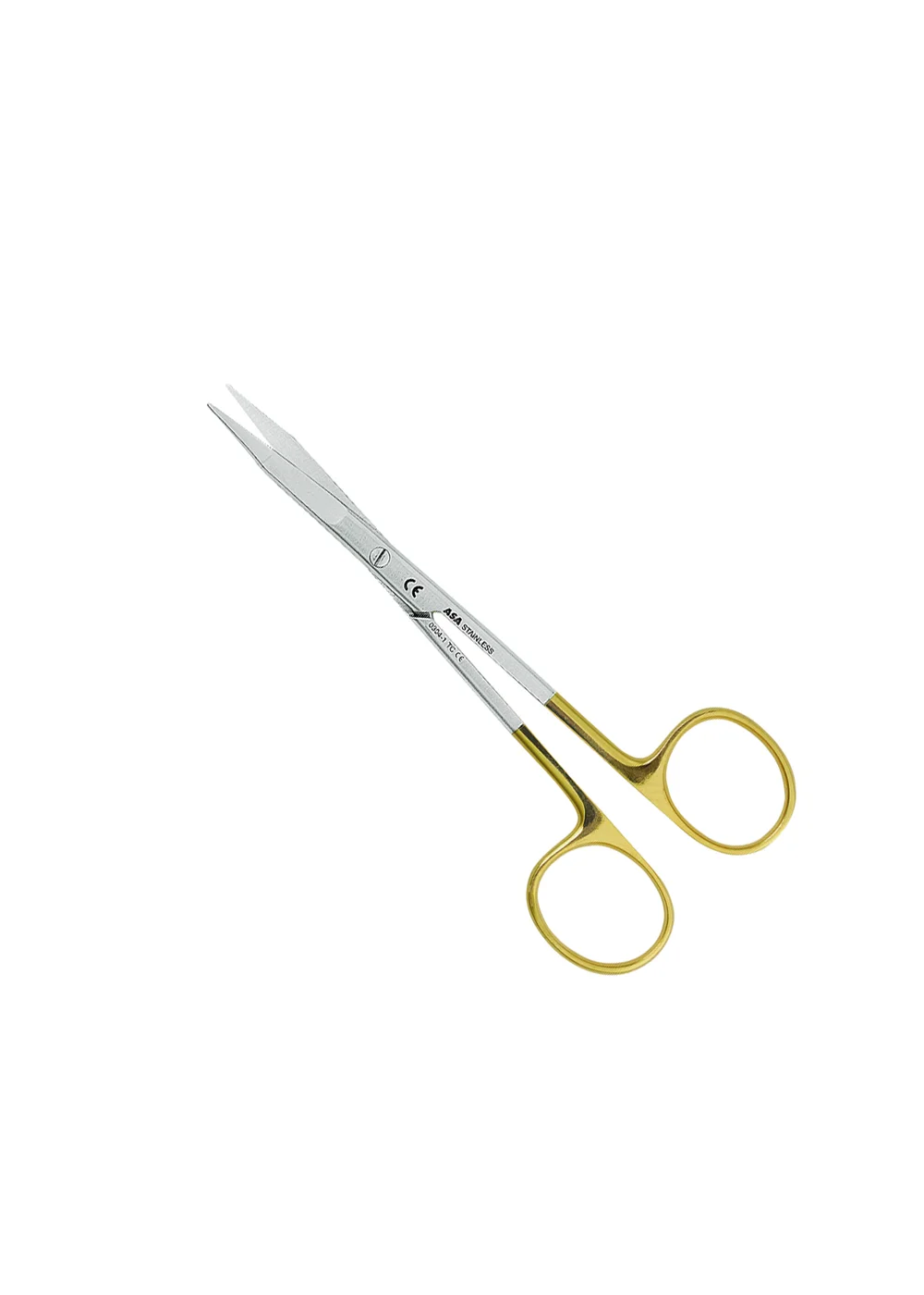 Asa Dental 0304-1TC - ножницы прямые узкие (золотая серия), 13 см