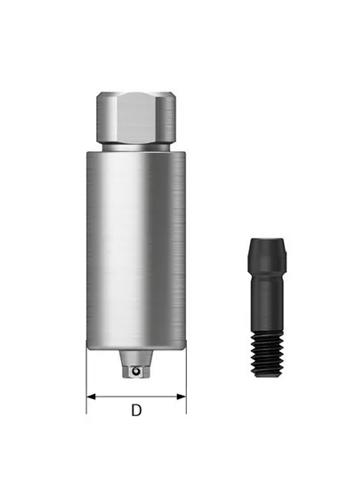 Абатмент титановый CAD/CAM, OSSTEM, TS Pre-milled Mini, не 6-гранник D=10 мм, для станков Arum, Imes-Icore, с винтом Ebony Gold