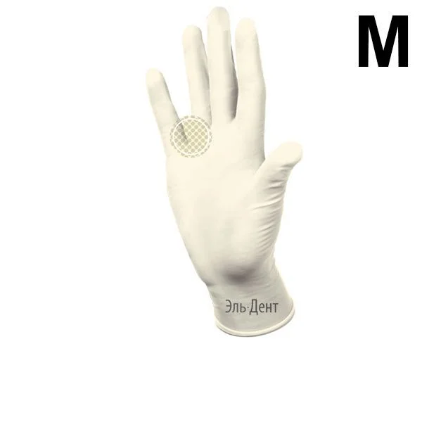 Перчатки латексные Heliomed Manual DC750 M 100шт. (50пар) Маркированные