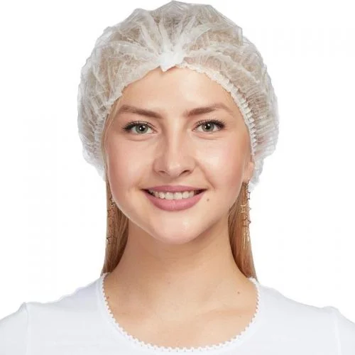 Шапочки "Шарлотта" на резинке белая 100шт./РК-МЕД