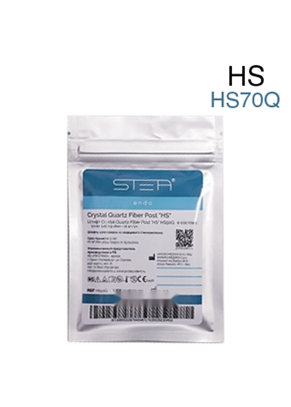 Штифты стекловолоконные, STEA, Crystal Quartz Fiber Post "HS" конические 1,45-0,7-18мм (10шт)