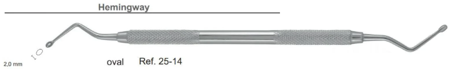 25-14* Ложка кюретажная Hemingway, 2,0 мм