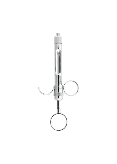 Asa Dental 0480-2 - шприц карпульный с 2-мя кольцами и одним половинчатым кольцом, ручная аспирация, хромированный