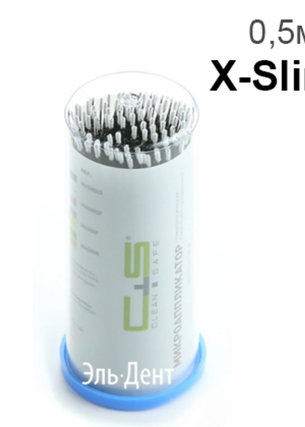 Микроаппликатор, Clean+Safe, X-Slim, черный, 100 шт