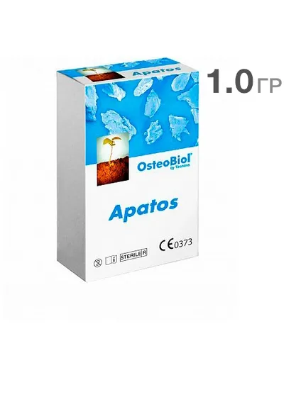 Костный материал, OsteoBiol by Tecnoss, Apatos Cortical 1 г, гранулы из кортикальной кости без коллагена