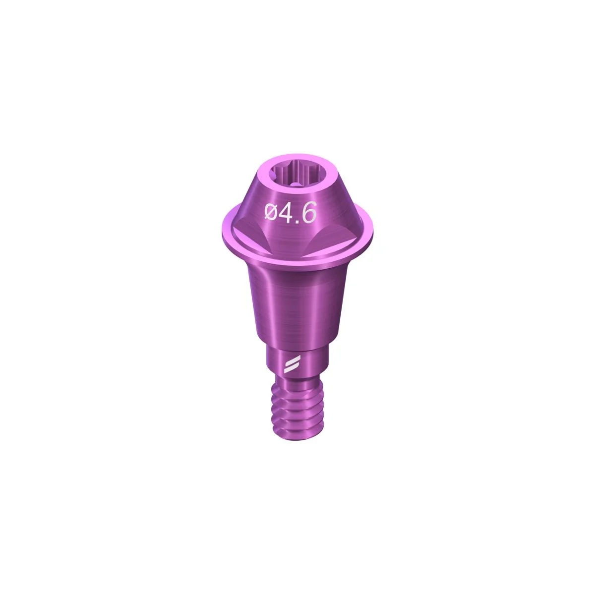 Прямой абатмент для винтовой фиксации, RB/WB, диаметр 4,6 мм, высота десны 2,5 мм
