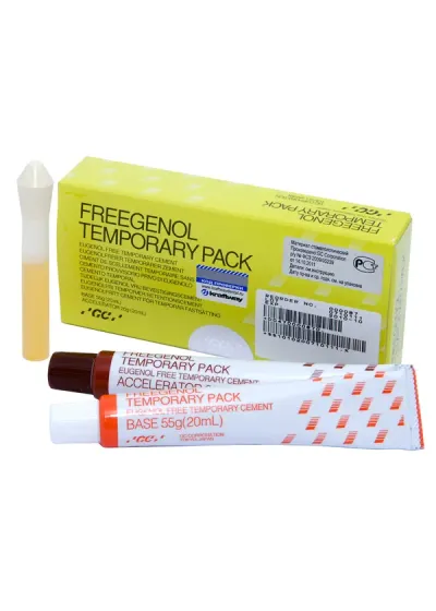 Цемент для временной фиксации, GC, Фригенол (Freegenol Temporary Pack), 55 г + 20 г + 2.5 мл