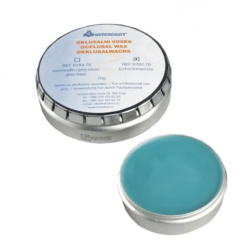 Воск окклюзионный бирюзовый 70 г, INTERDENT