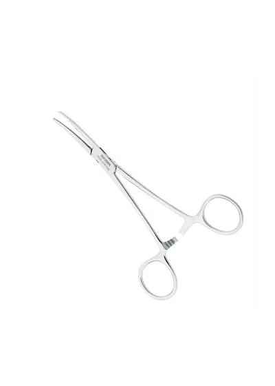 Asa Dental 0520-2 - зажим "Москит" изогнутый по плоскости, 14 см