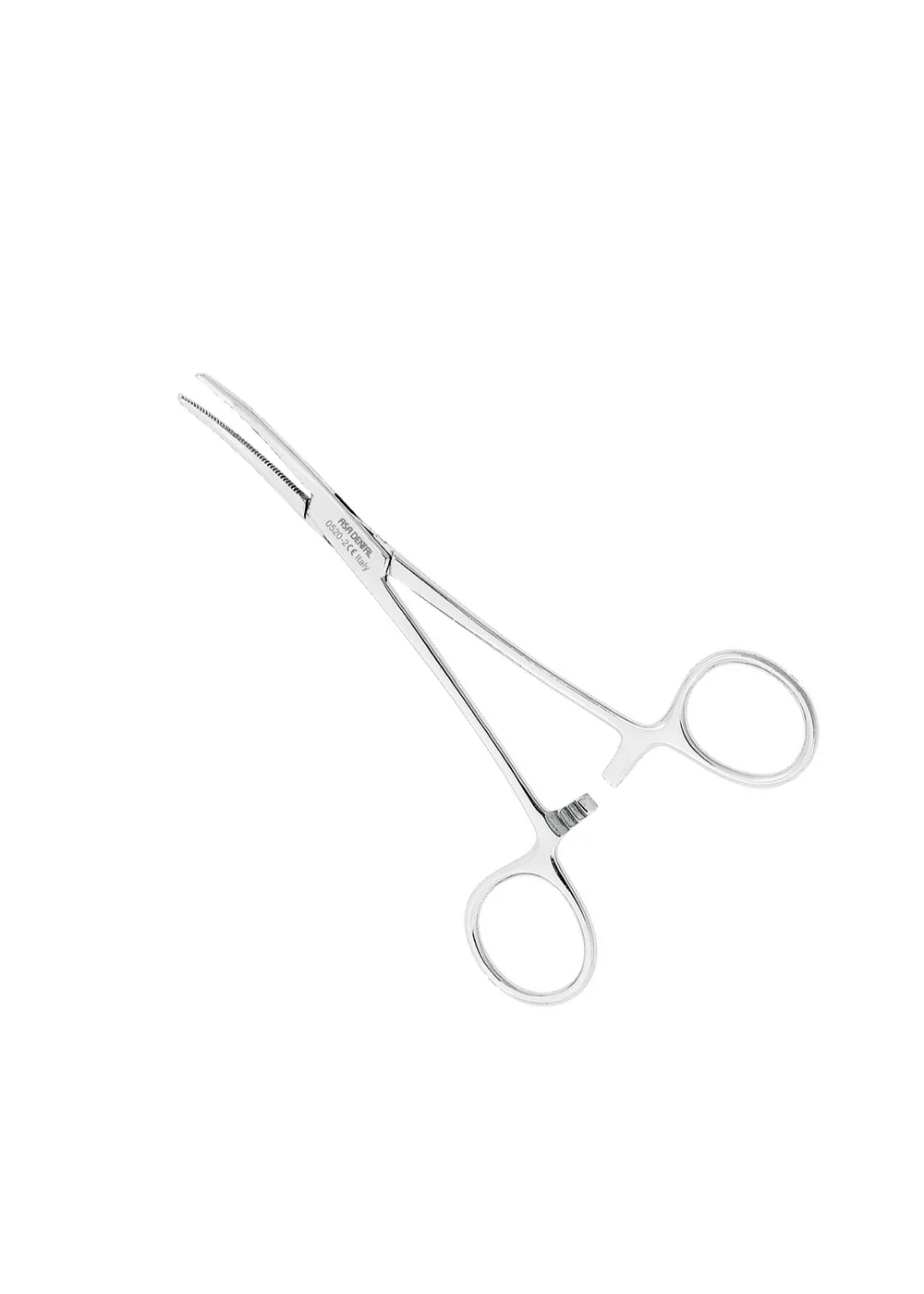 Asa Dental 0520-2 - зажим "Москит" изогнутый по плоскости, 14 см