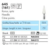 Камни шлифовальные NAS 12 RA, NTI