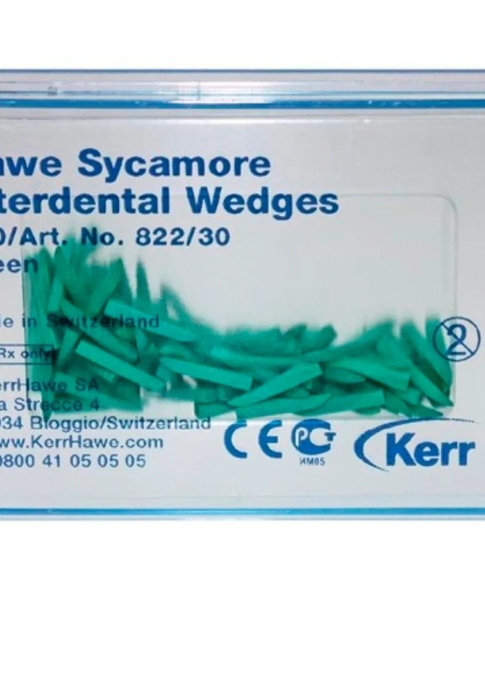 822/30 Клинья Sycamore Interdental деревянные зеленые (100шт), Kerr Hawe