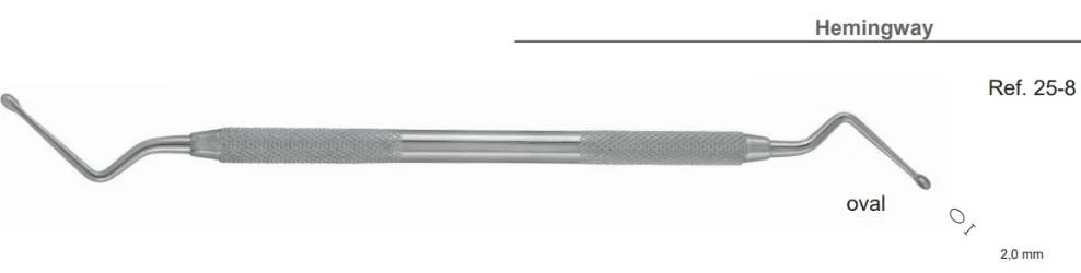 Ложка кюретажная HEMINGWAY, 2,0мм, арт 25-8*, HLW (Германия)