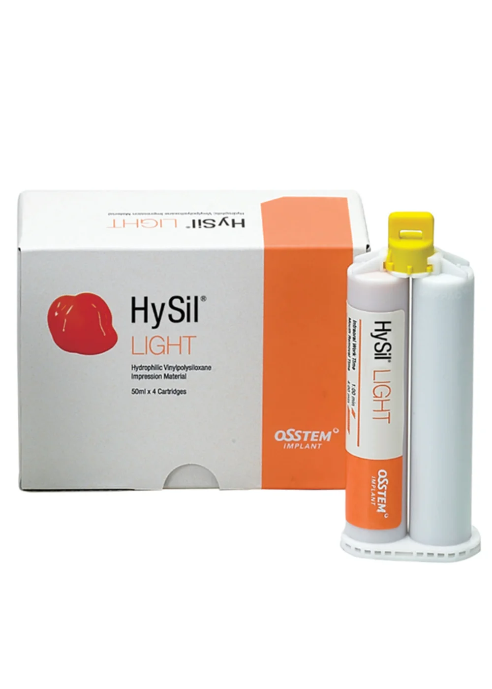 Оттискной материал, OSSTEM, HySil Light Body, А-силиконовый, для реставрации, 4х50 мл