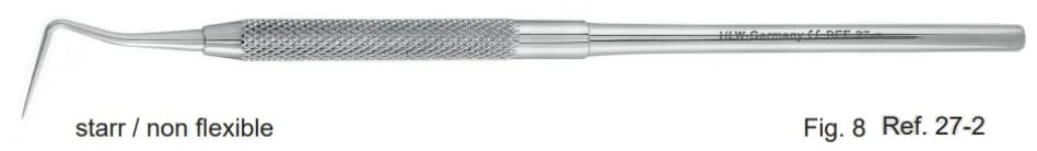 Зонд односторонний жесткий форма 8 27-2* HLW