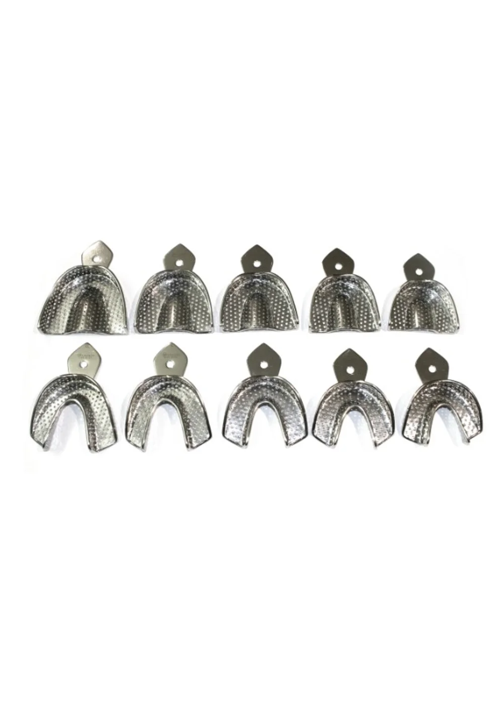Legrin M-529-9025 - ложки слепочные Legrin, перфорированные 10 шт (5 верх + 5 низ) - XS, S, M, L, XL