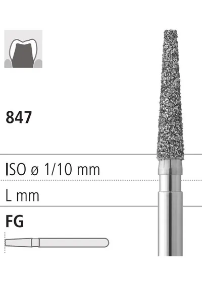 Бор алмазный FG 847/012, 6 шт.