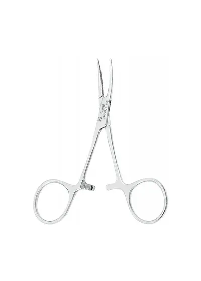 Asa Dental 0501-2 - зажим "Москит" малый, изогнутый, 10 см