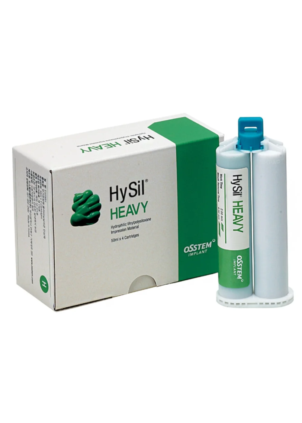 Оттискной материал, OSSTEM, HySil Heavy Body, А-силиконовый, для реставрации, 4х50 мл