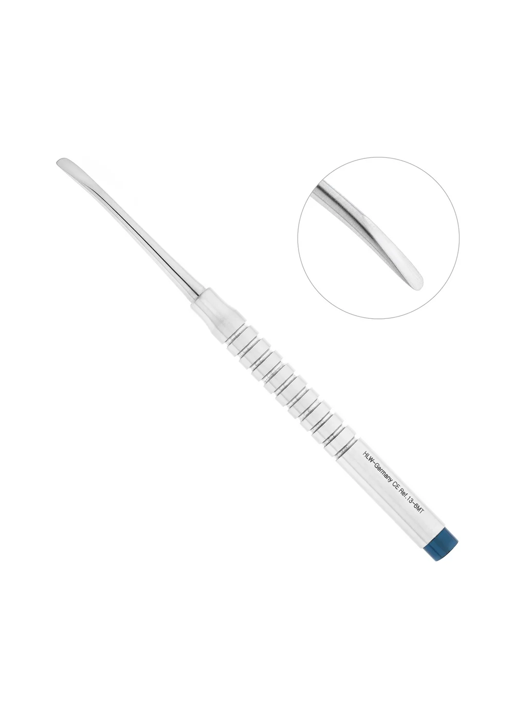 HLW 13-6MT - элеватор мини изогнутый, 4 мм, нижняя челюсть