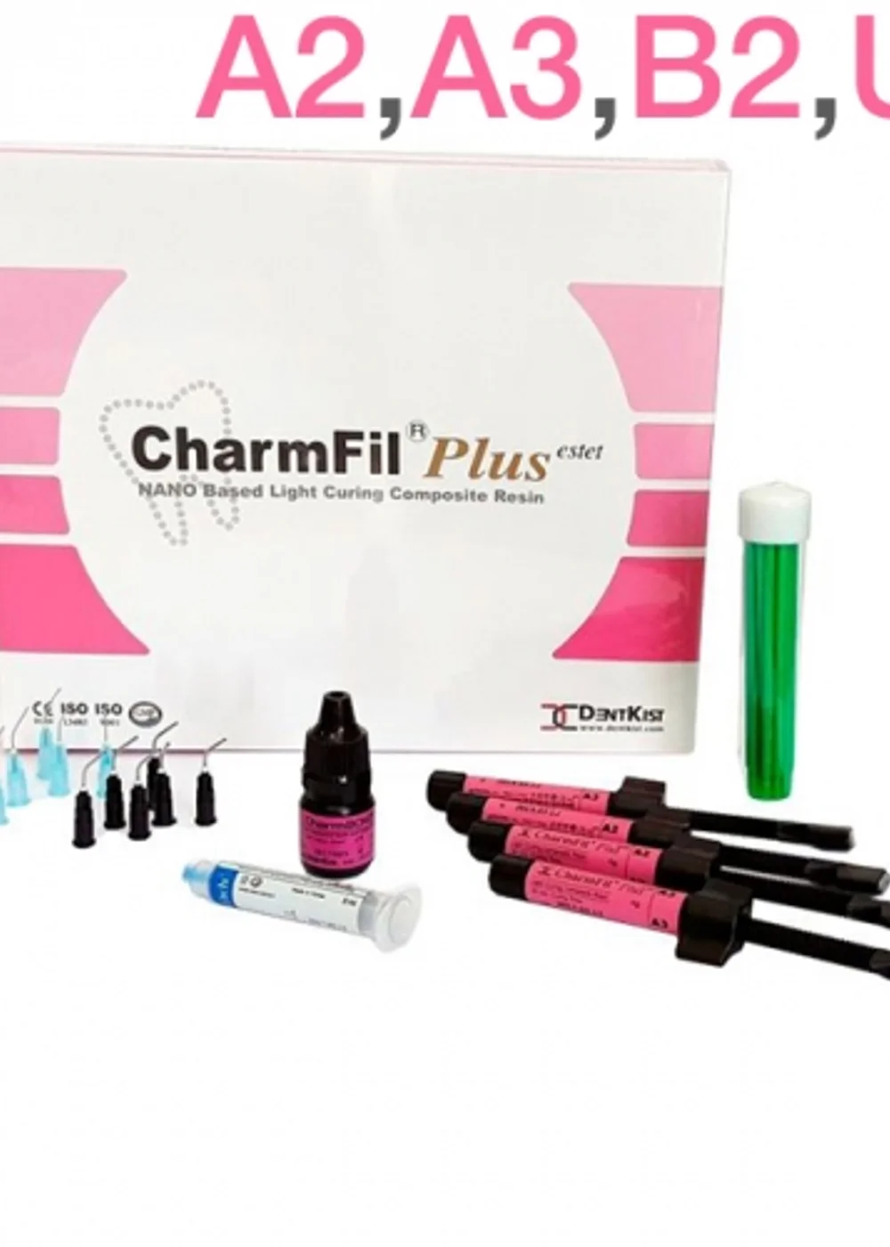 CharmFil Plus НАБОР 4 шпр. (A2, A3, B2, UO)- бонд CharmBond 5 мл, гeль для прoтравки, DENTKIST