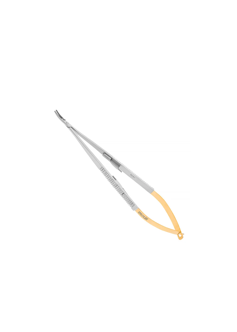 Nopa Instruments AE 579/18 - микроиглодержатель TUC CASTROVIEJO изогнутый, 18 см
