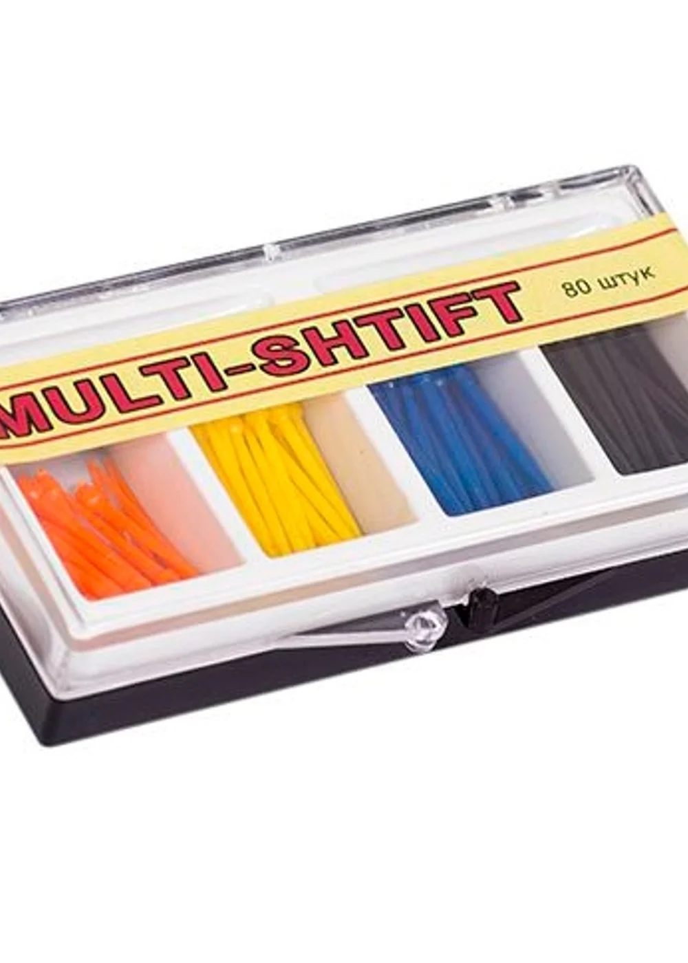 Беззольные штифты Multi-Shtift ассорти 4-видов (4х20шт.), РуДент