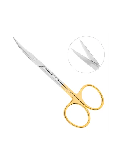 HLW 19-2TC - ножницы хирургические изогнутые Iris-Schere TC, 115 мм