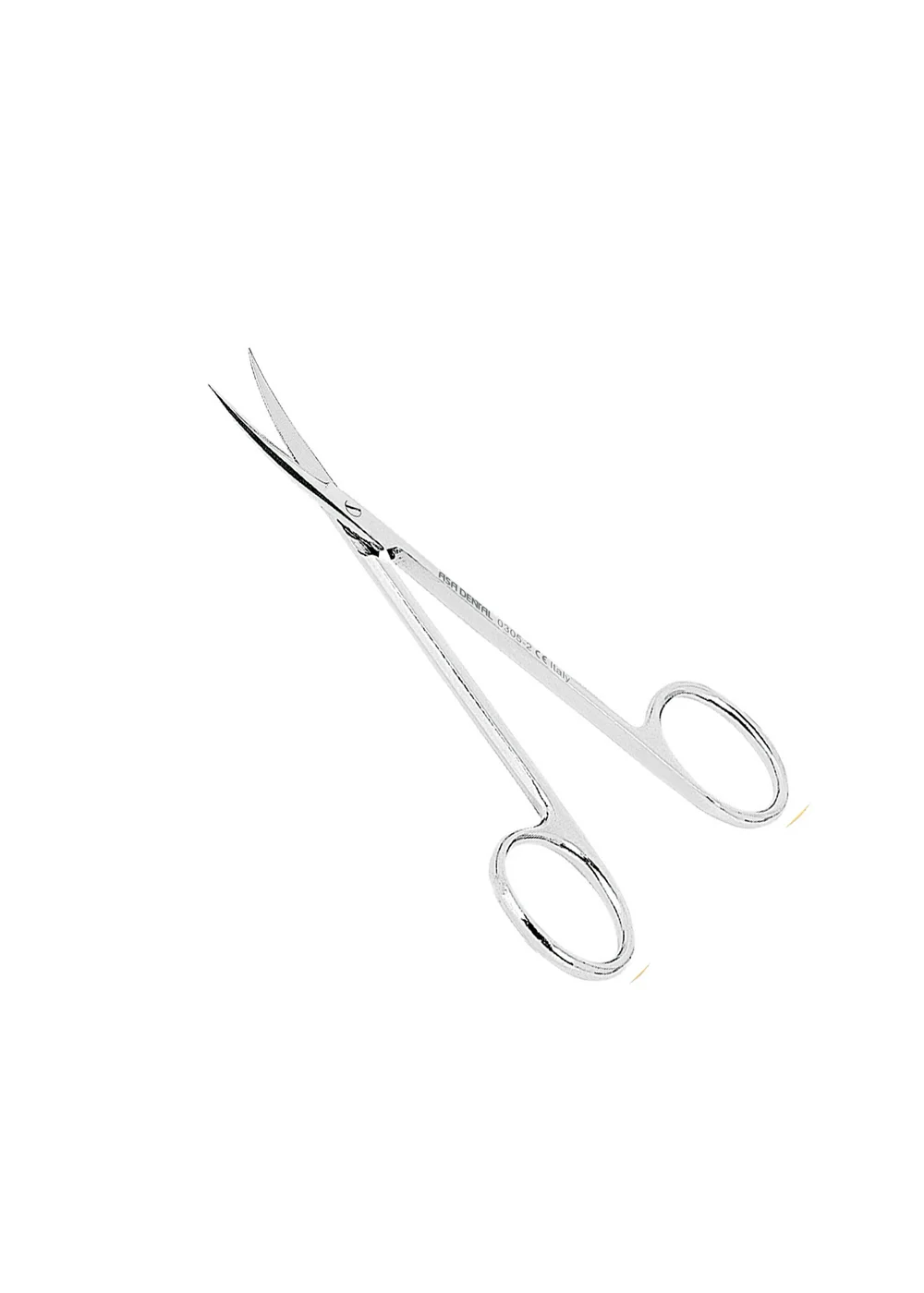 Asa Dental 0305-2 - ножницы для десны изогнутые по плоскости, 11,5 см
