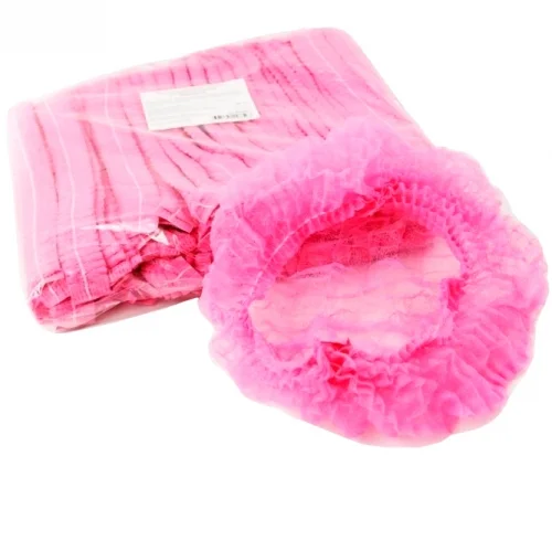 Шапочки Шарлотта на резинке РОЗОВЫЕ 125шт.