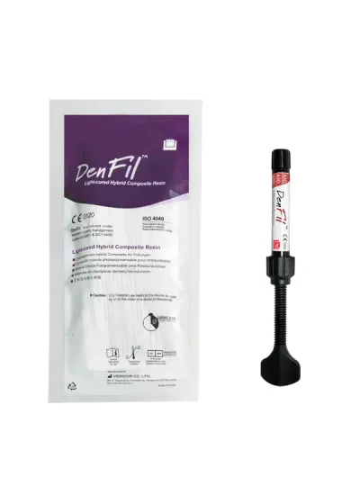 Композит светоотверждаемый микрогибридный, Vericom, Denfil, A3O, шприц, 4 г