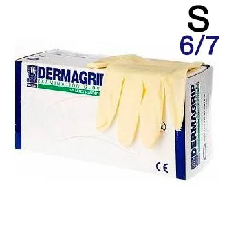 Перчатки латексные DERMAGRIP S (6/7) 100 шт