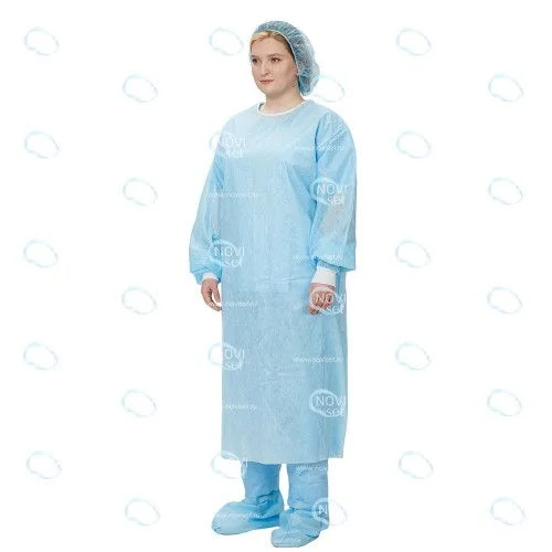 Халат стерильный, хирургический Лайт тип-1 р.52-54, спанбонд пл.25г/м2, рукав на манжете, (1шт.) НОВИСЕТ