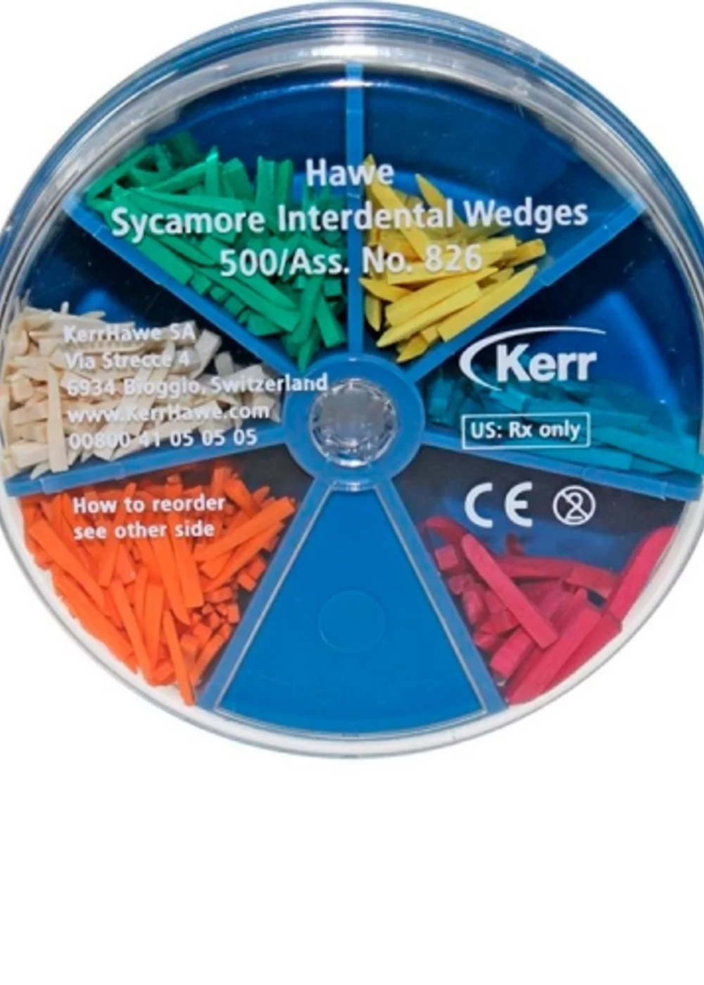 826 Клинья деревянные Sycamore Interdental набор 500шт. Kerr Hawe