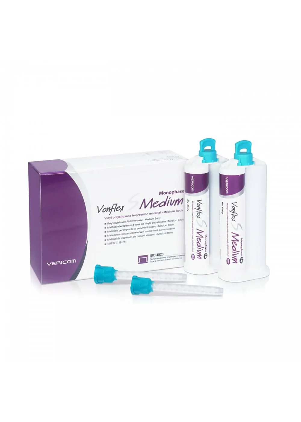 Слепочная масса, Vericom, Vonflex S Medium Normal, база+катал. 2х50мл
