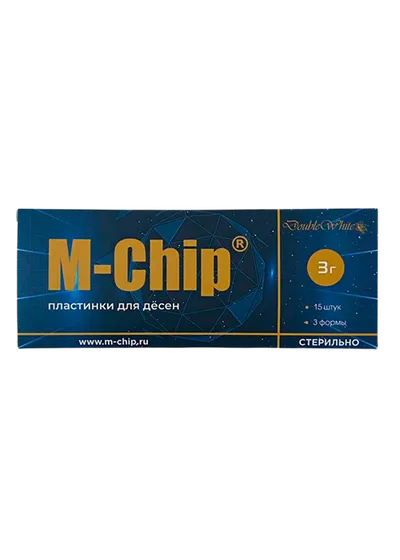 M-Chip наноматрица для лечения заболеваний пародонта. Пластинки для пародонтальных карманов, 15шт, 3 формы , арт: