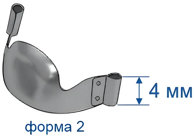 1.312(2) Матрицы металлические контурные замковые средние, форма 2, 50 мкм (12 шт) ТОР ВМ
