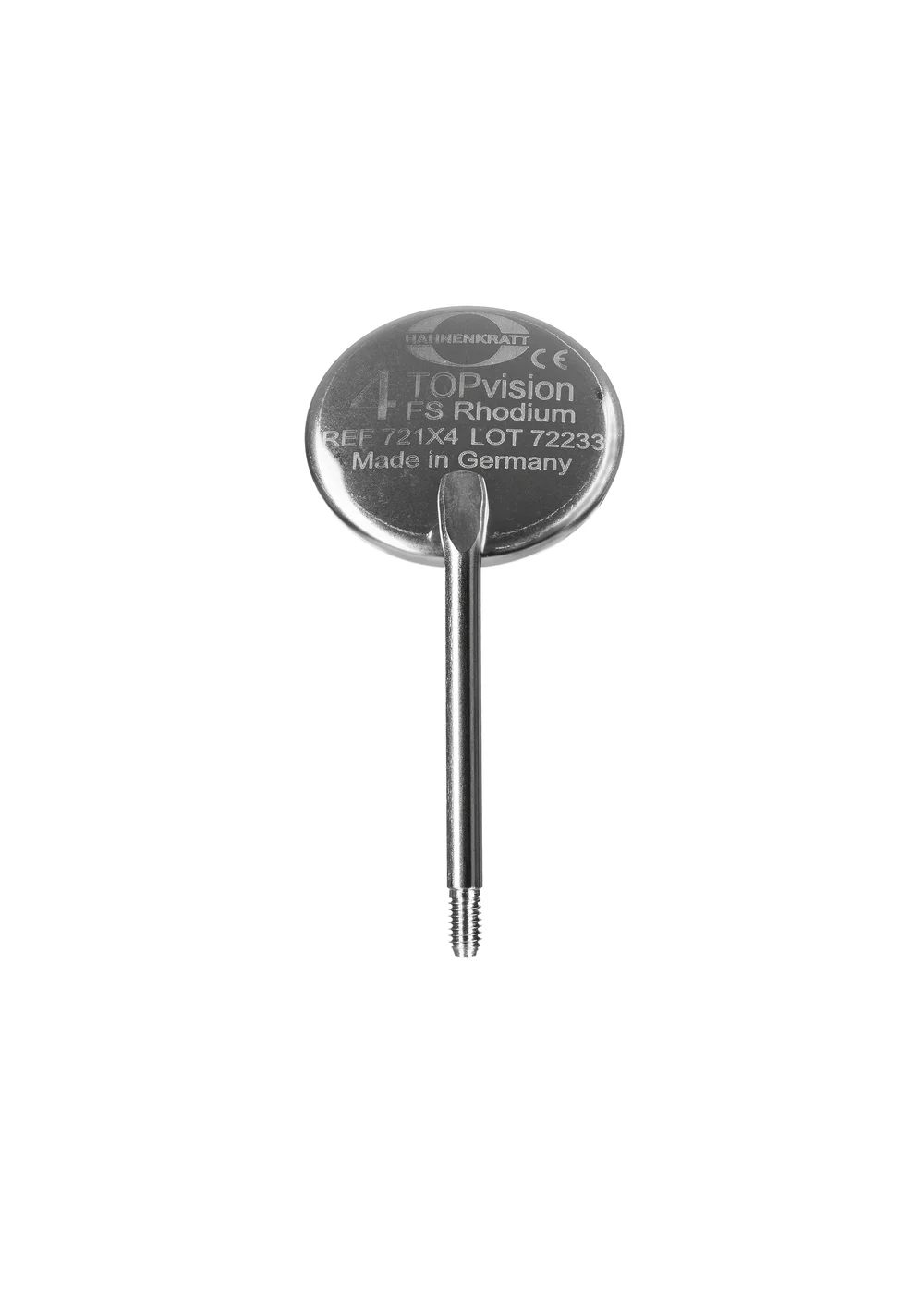 Hahnenkratt TOPvision FS Rhodium - родиевое зеркало, плоское, без ручки, №4, диаметр 22 мм, 12 шт