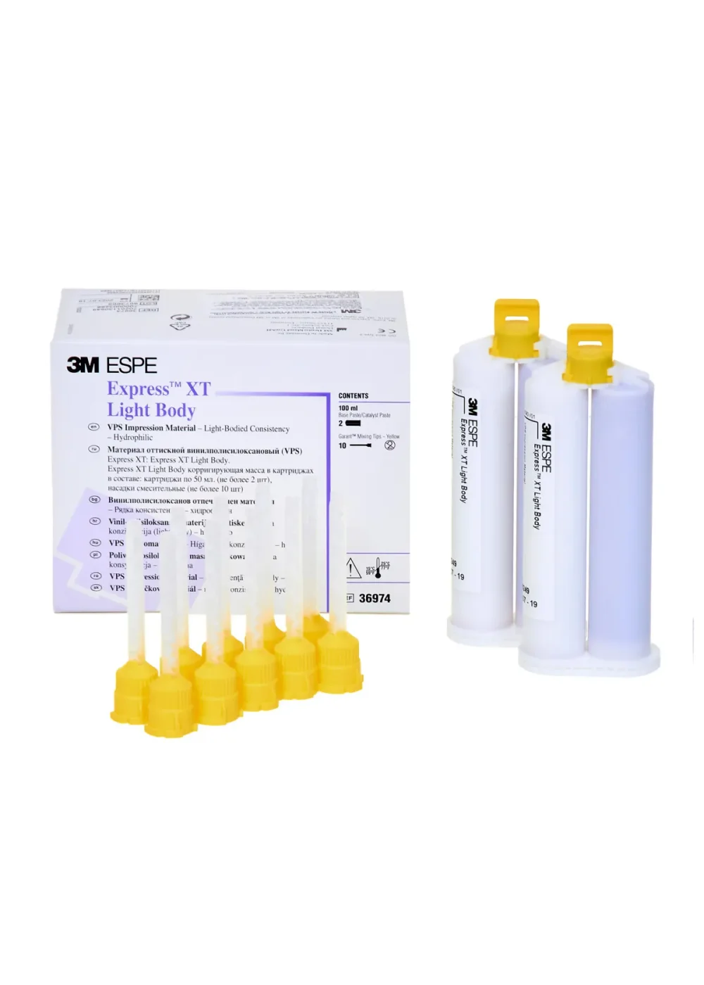 Слепочная масса, 3M, Express XT Light Body, 2x50мл+10 насадок, 36974