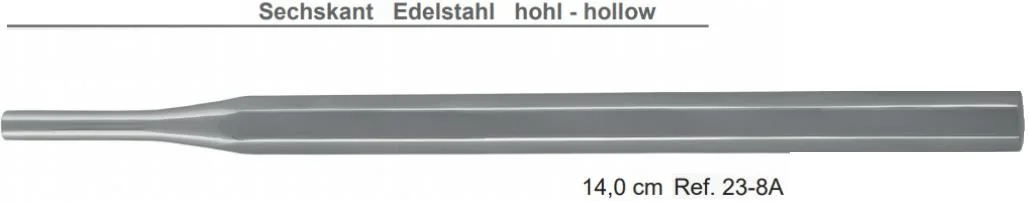Ручка для зеркала шестигранная полая 14 см 23-8A* HLW