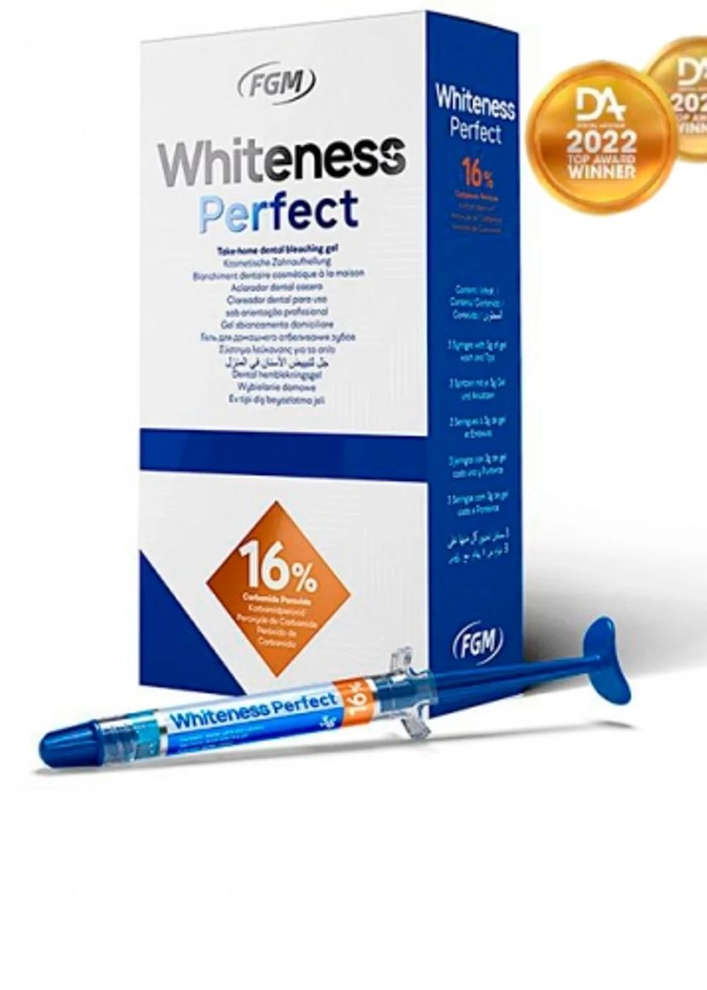 Whiteness Perfect 16% (1шпр.х3г)-домашнее ночное отбеливание на основе перекиси карбамида, FGM (Бразилия)