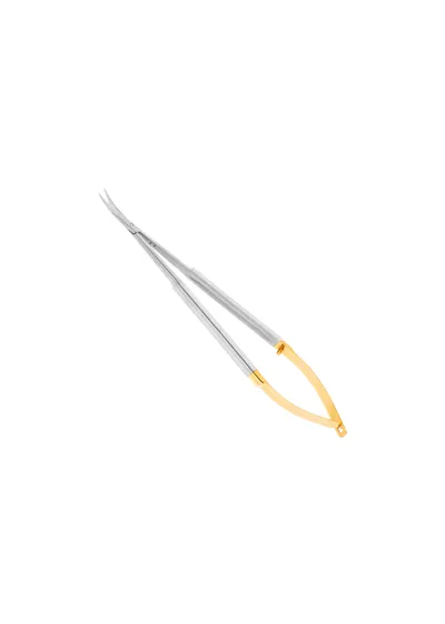 HLW 40-48B - ножницы хирургические изогнутые Micro Schere TC, 170 мм