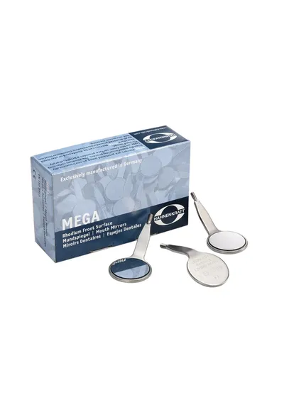 Hahnenkratt MEGA FS Rhodium - родиевое зеркало без ручки, №4, диаметр 22 мм, 12 шт
