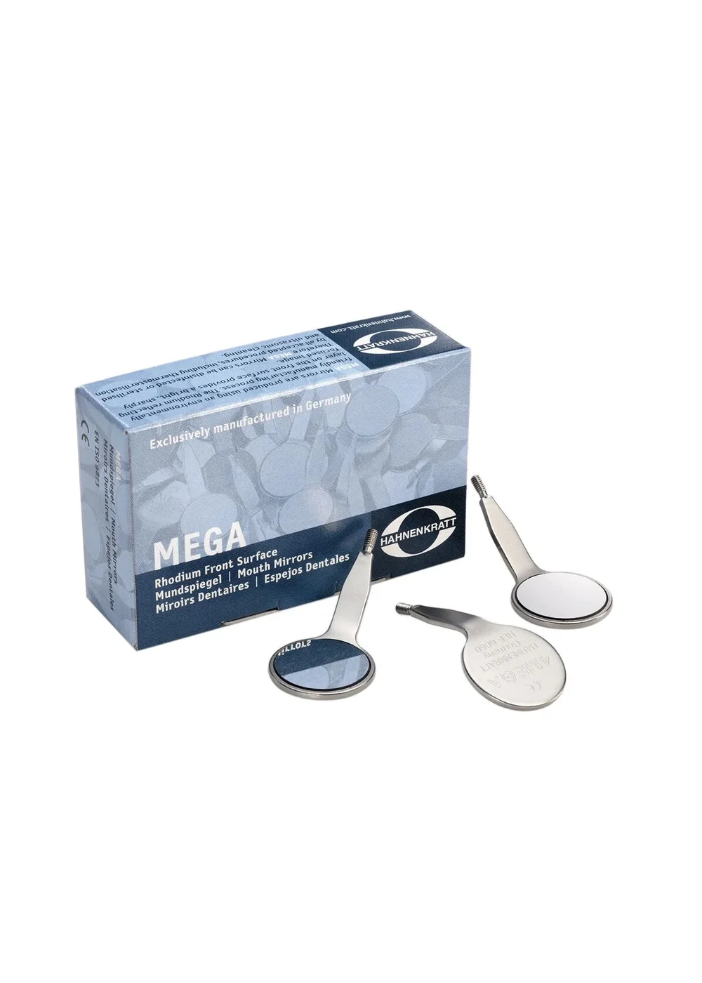 Hahnenkratt MEGA FS Rhodium - родиевое зеркало без ручки, №4, диаметр 22 мм, 12 шт