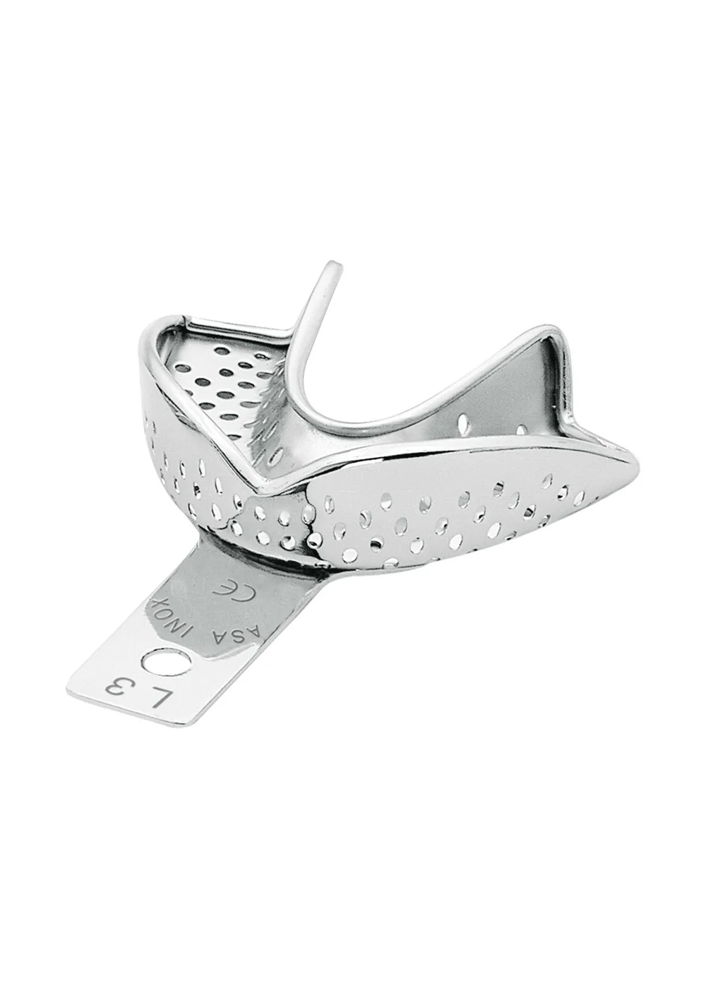 Asa Dental 2804S-L3 - ложка слепочная нижняя малая (S) с перфорацией с бортиками