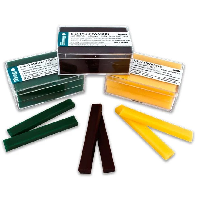 Воск погружной в брусках, зеленый, мягкий, 200 г, SCHULER-DENTAL