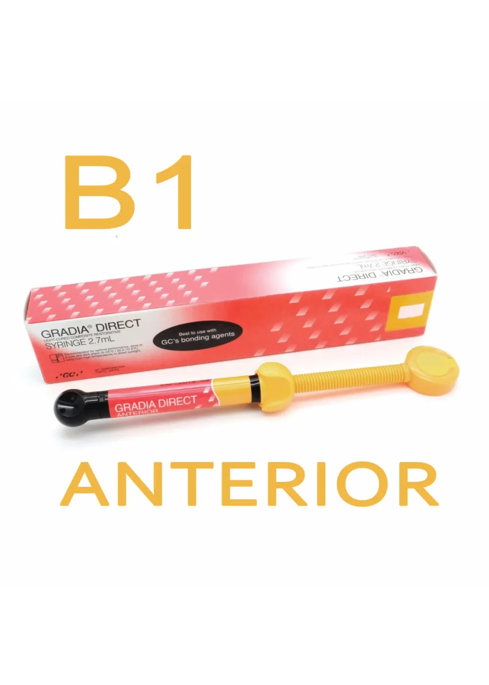 Композит светоотверждаемый микрогибридный, GC, Gradia Direct Anterior, A-B1, шприц, 4 г