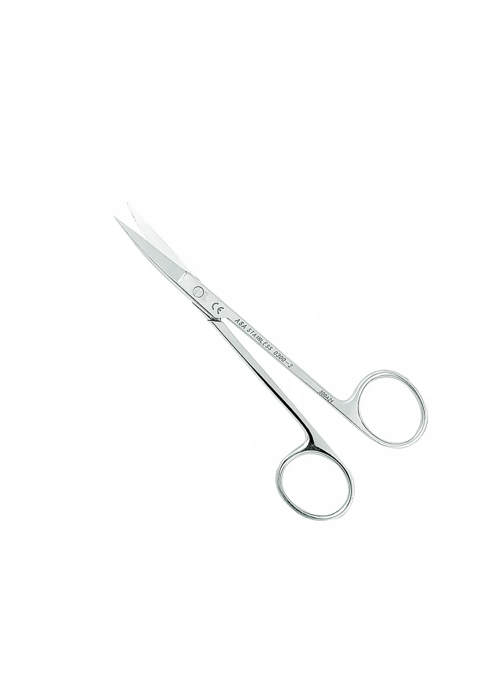 Asa Dental 0300-2 - ножницы для десны N2 изогнутые по плоскости, 12 см