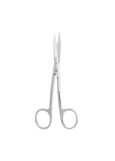 Asa Dental 0304-3 - ножницы для десны изогнутые, зубчики на одном лезвии, 13 см