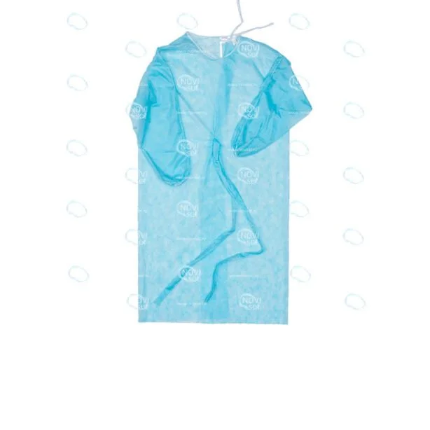Халат нестерильный,  хирургический р.52-54 длина 110см. спанбонд пл.25 г/м2, рукав на резинке (10шт.) НОВИСЕТ